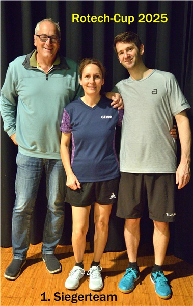 Das Siegerteam des ROTECH-Cups 2025 (v.l.n.r): Armin Maurer, Heike Bönke, Martin Ochner